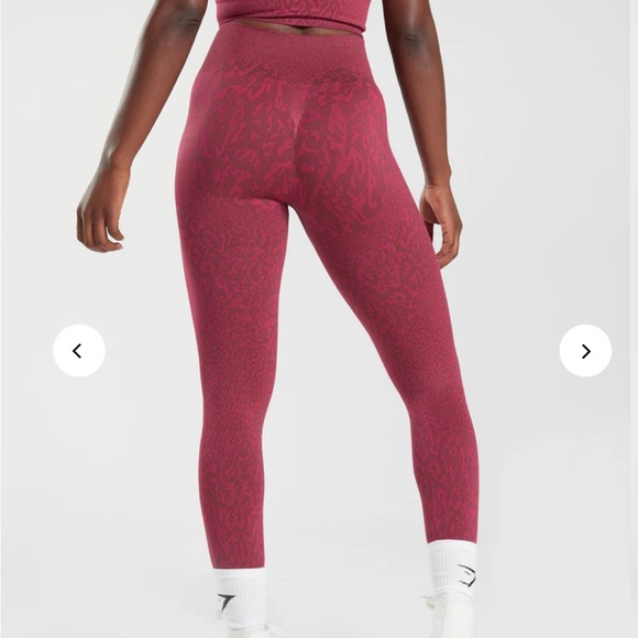 Gymshark Adapt Animal Seamless Leggings - Reef | Cherry Brown - Picture 3 of 6